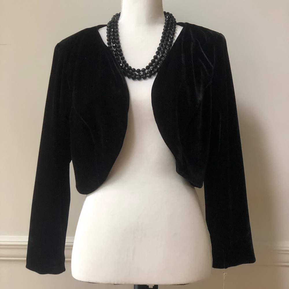 Black velvet shrug